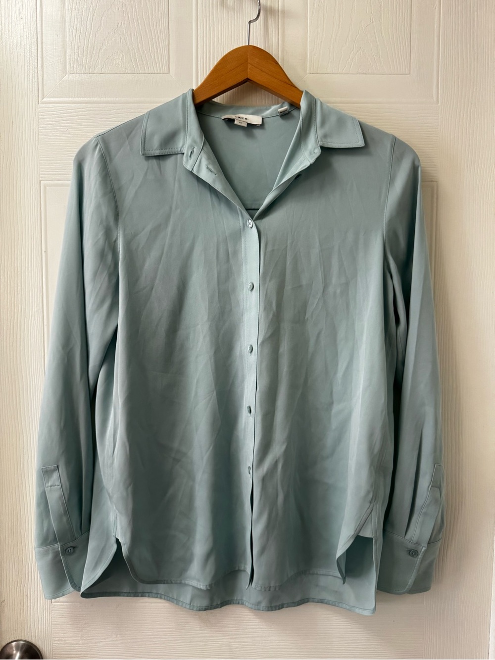 Vince Pale Sage Green Button-Up Shirt